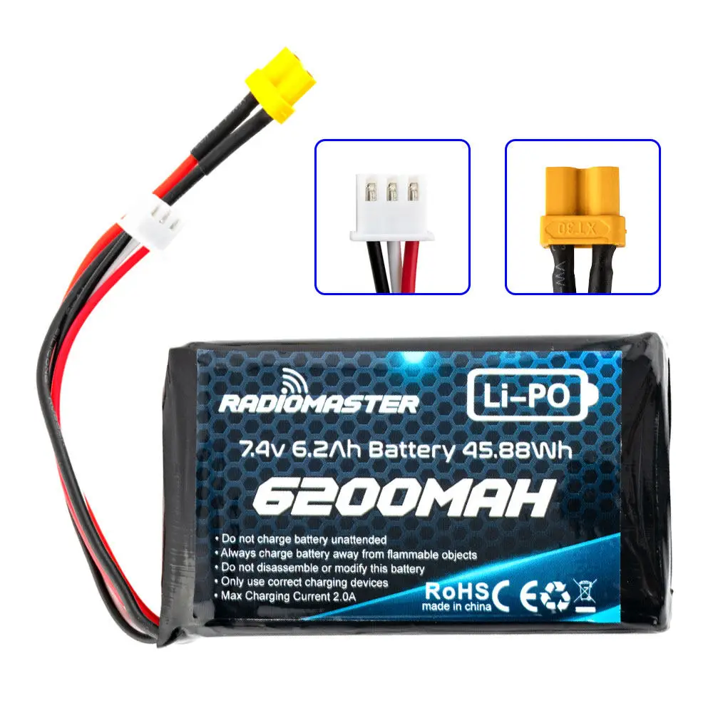 RadioMaster TX16S & BOXER Remote Control Special Lithium Battery 6200mAh Long Battery Life 2S Control Power
RadioMaster TX16S & BOXER Remote Control Special Lithium Battery 6200mAh Long Battery Life 2S Control Power