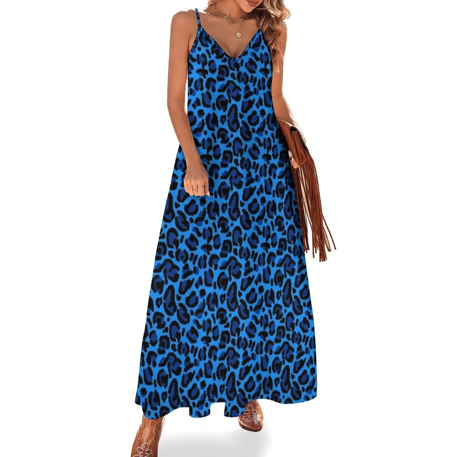 Blue Y2K Aesthetic Leopard Print Sleeveless Dress long dress women summer women's dress 2025
Blue Y2K Aesthetic Leopard Print Sleeveless Dress long dress women summer women's dress 2025