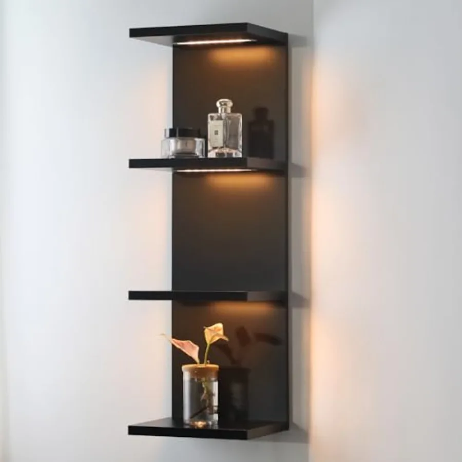 4 Tier LED Wall Shelf - Modern Floating Shelves for Makeup Vanity, Bedroom, Living Room Easy Install Cosmetic and Display Lack
4 Tier LED Wall Shelf - Modern Floating Shelves for Makeup Vanity, Bedroom, Living Room Easy Install Cosmetic and Display Lack