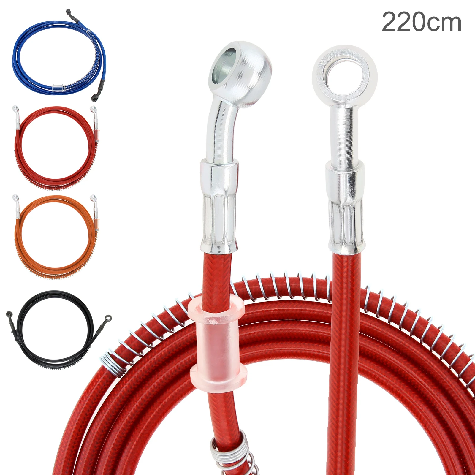 1pcs 220cm 28 Degree Banjo M10 Brake Line for Motorcycle Motocross Scooter Dirt Pit Bike ATV Braided Hydraulic Brake Oil Hose
1pcs 220cm 28 Degree Banjo M10 Brake Line for Motorcycle Motocross Scooter Dirt Pit Bike ATV Braided Hydraulic Brake Oil Hose