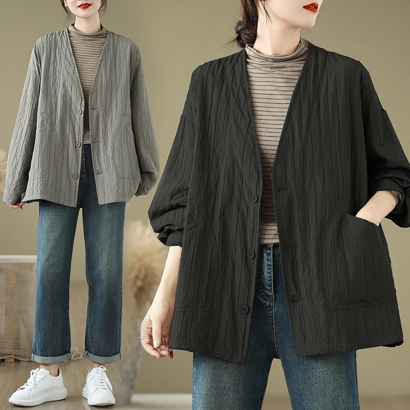 Ele простой полосатый длинный све женский тюнер больших размеров осень Faion V-Ne повседневный открытый кардиган топ универсальная верхняя одежда
Ele простой полосатый длинный све женский тюнер больших размеров осень Faion V-Ne повседневный открытый кардиган топ универсальная верхняя одежда