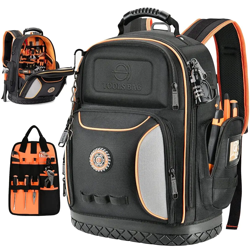 Tool Bag Backpack, 75 Pockets & Loops Heavy Duty Tools Organizer Bags/Hvac Tool Carrier For Eelectrician/Construction Work With
Tool Bag Backpack, 75 Pockets & Loops Heavy Duty Tools Organizer Bags/Hvac Tool Carrier For Eelectrician/Construction Work With