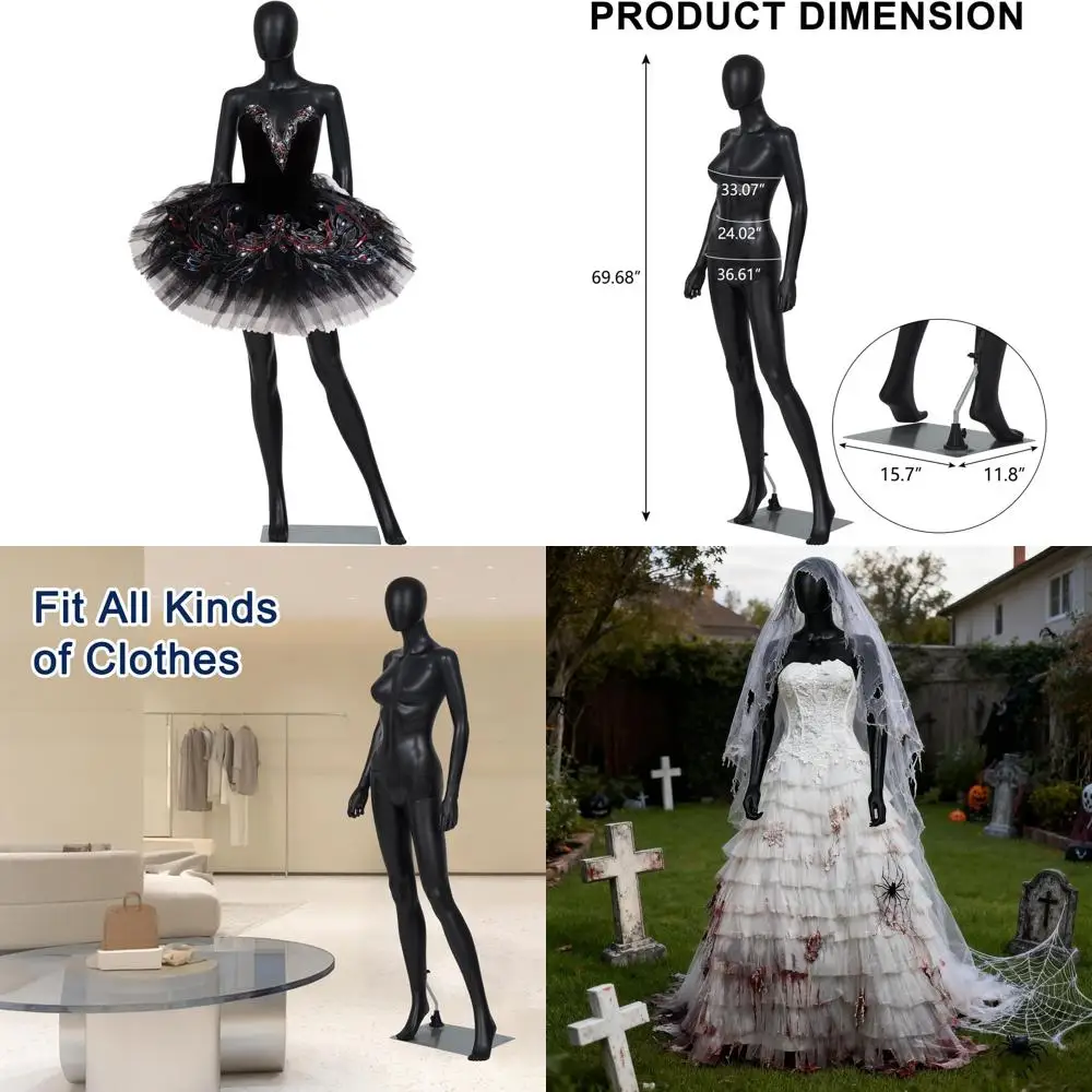 Adjustable Female Mannequin Body with Metal Base, 70 Tall, Detachable Full Body Mannequin
Adjustable Female Mannequin Body with Metal Base, 70 Tall, Detachable Full Body Mannequin