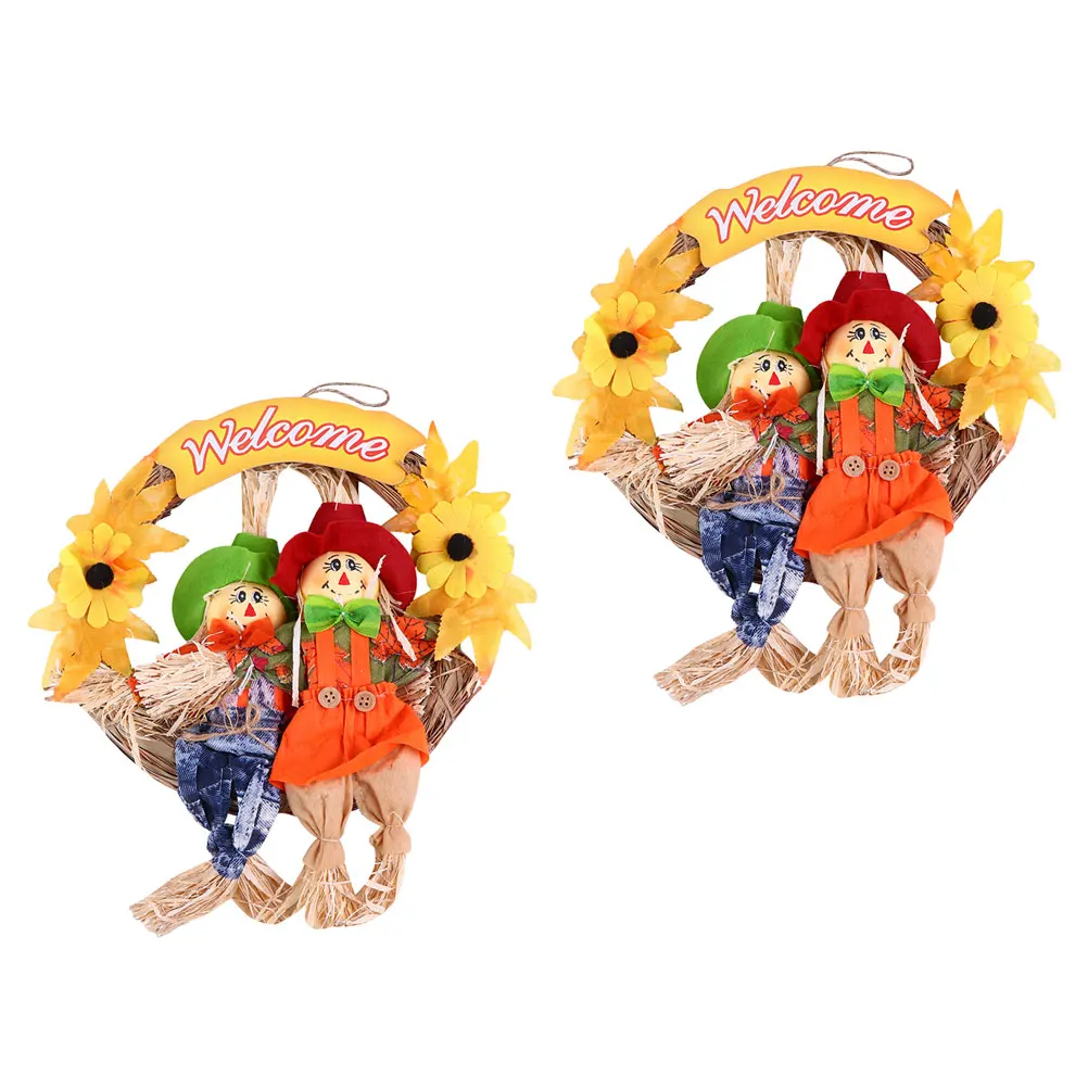 2 Pcs Hanging Garland Scarecrow Decorations Halloween Decorative Lover The Sign Wreath Straw Cloth Lovers Pendant
2 Pcs Hanging Garland Scarecrow Decorations Halloween Decorative Lover The Sign Wreath Straw Cloth Lovers Pendant