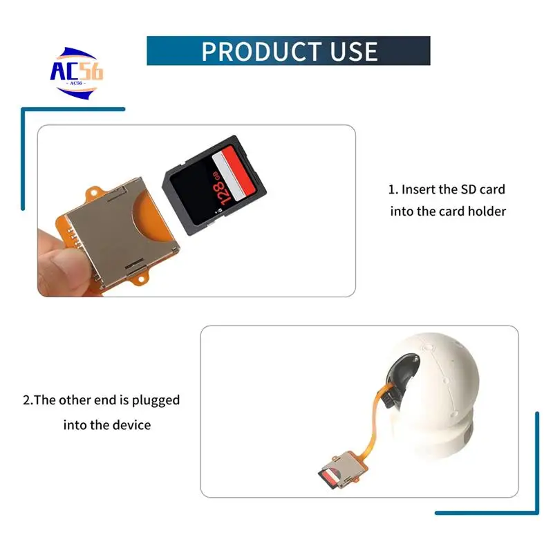 AC56-For Micro-SD TF Memory Card Kit Male To SD Female Extension Soft Flat FPC Cable Extender
AC56-For Micro-SD TF Memory Card Kit Male To SD Female Extension Soft Flat FPC Cable Extender
