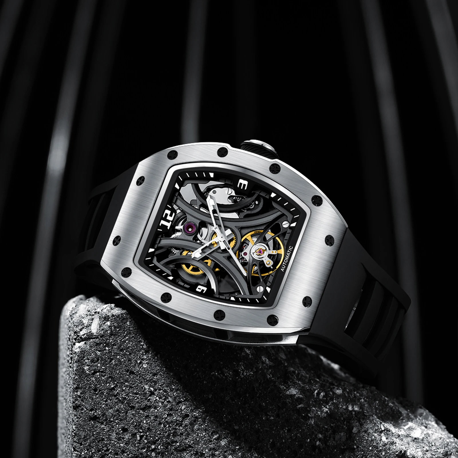 919011 High-Quality Gorman Automatic Watch with Stylish Sports Silicone Strap Waterproof Mechanical Watches Active Life Style
919011 High-Quality Gorman Automatic Watch with Stylish Sports Silicone Strap Waterproof Mechanical Watches Active Life Style