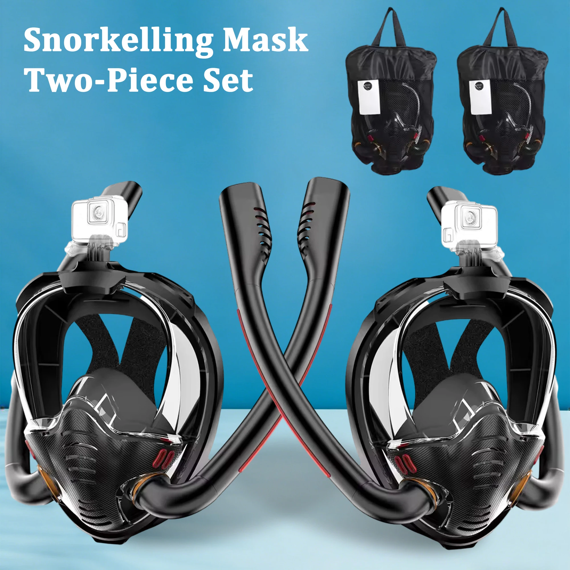 Комплект для снорклинга: полнолицевая маска с двумя трубками, полностью сухая, с защитой глаз, панорамным обзором, отдельные трубки для дыхания, с креплением для камеры, для плавания
Комплект для снорклинга: полнолицевая маска с двумя трубками, полностью сухая, с защитой глаз, панорамным обзором, отдельные трубки для дыхания, с креплением для камеры, для плавания