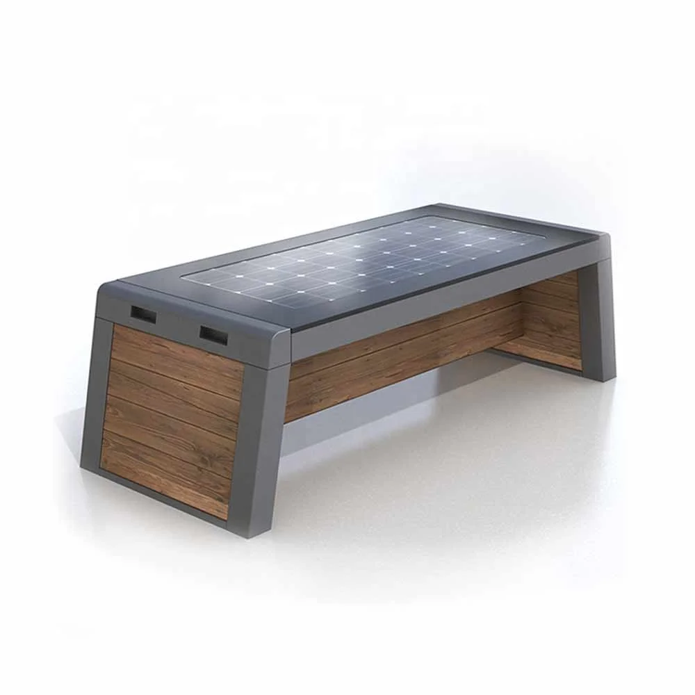 Solar Outdoor Furniture Modern Urban Bench With Smart Technology and a USB Charging Port
Solar Outdoor Furniture Modern Urban Bench With Smart Technology and a USB Charging Port