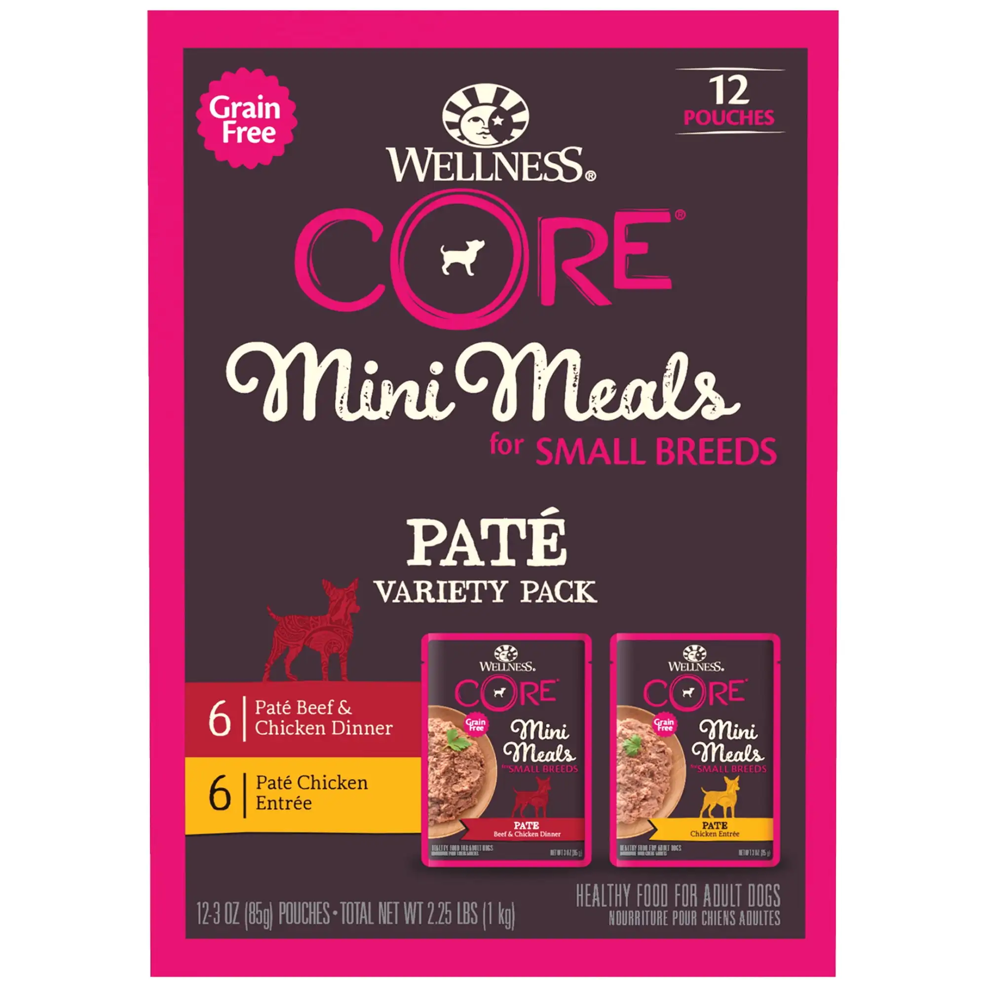 Wellness Core Natural Grain Free Small Breed Мини-пакетик для еды, 3 унции (упаковка из 12 штук)
Wellness Core Natural Grain Free Small Breed Мини-пакетик для еды, 3 унции (упаковка из 12 штук)