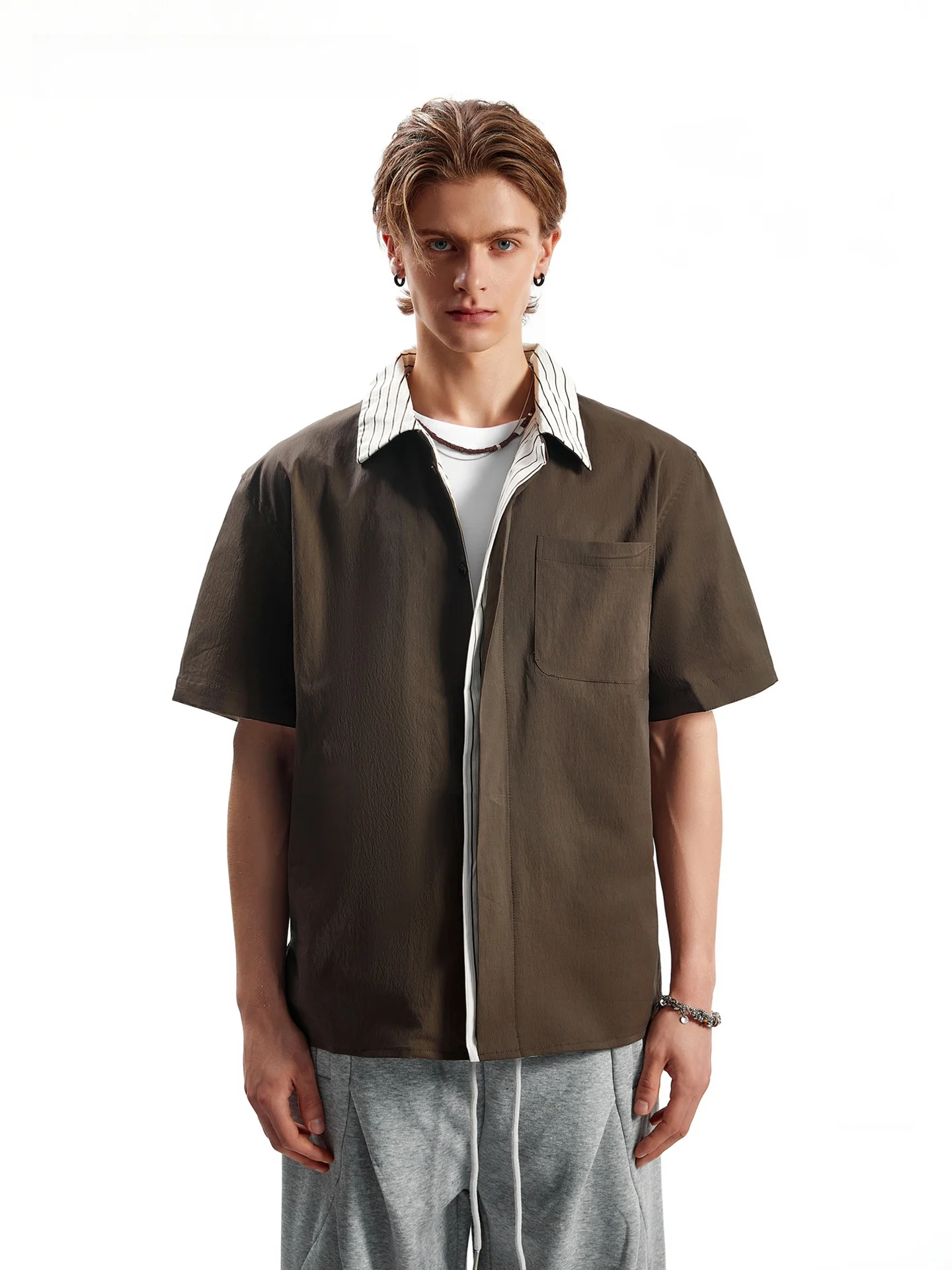 SDMADE American Style Short Sleeve Striped Patchwork Shirt Men Women Summer Cool Feeling Open Cardigan Shirt Breathable Loose...
SDMADE American Style Short Sleeve Striped Patchwork Shirt Men Women Summer Cool Feeling Open Cardigan Shirt Breathable Loose...