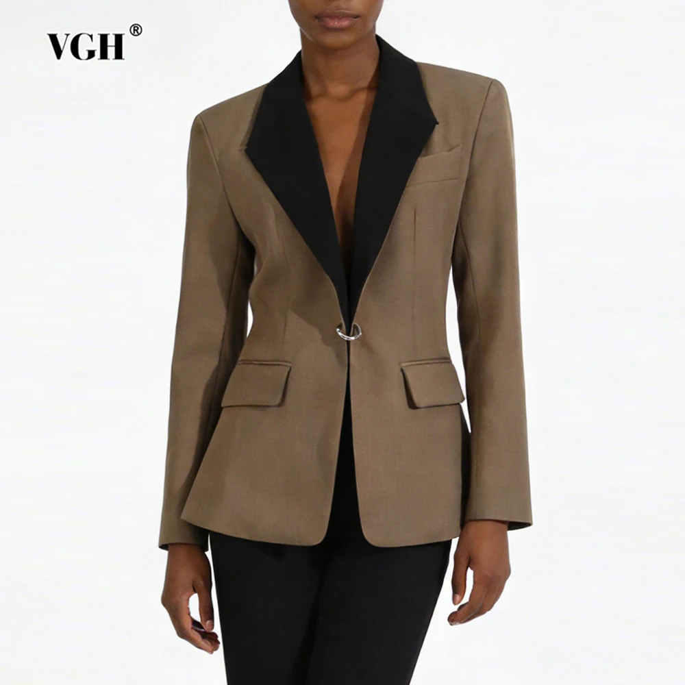 VGH хитовый цвет, утягивающий темпераментный пиджак для женщин, с лацканами и длинными рукавами, осенний шикарный пиджак для поездок на работу, женская мода
VGH хитовый цвет, утягивающий темпераментный пиджак для женщин, с лацканами и длинными рукавами, осенний шикарный пиджак для поездок на работу, женская мода