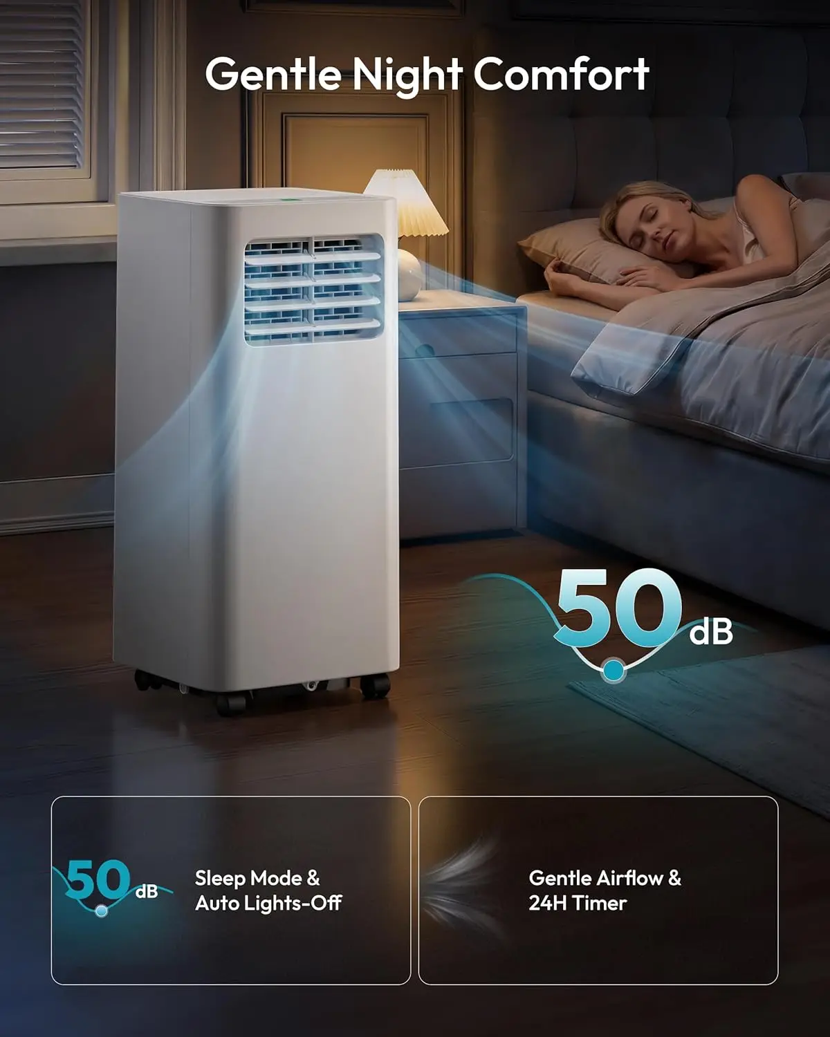 Портативные кондиционеры 8000 BTU, 3-в-1: охлаждение, осушение, режим вентилятора, бесшумные кондиционеры с 24-часовым таймером и режимом сна
Портативные кондиционеры 8000 BTU, 3-в-1: охлаждение, осушение, режим вентилятора, бесшумные кондиционеры с 24-часовым таймером и режимом сна