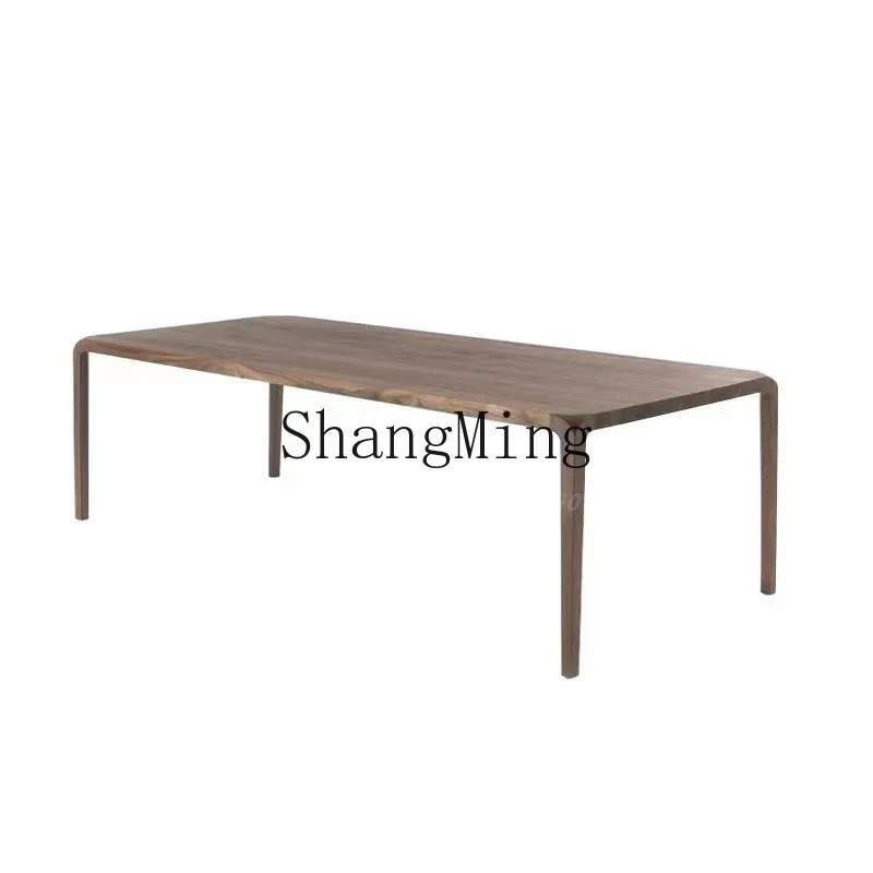 HJ black walnut restaurant long table simple modern home solid wood rectangular workbench
HJ black walnut restaurant long table simple modern home solid wood rectangular workbench