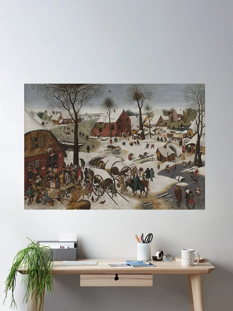Pieter Bruegel the Elder The Numbering at Bethlehem, Art Picture Print Silk Poster, Home Wall Decor
Pieter Bruegel the Elder The Numbering at Bethlehem, Art Picture Print Silk Poster, Home Wall Decor