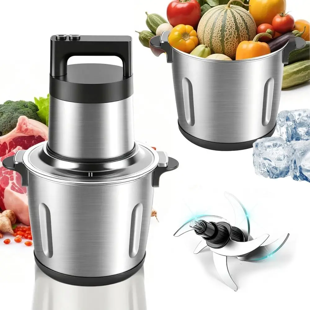 Meat Grinder 6L Large acity,1200W Heavy Duty Electric ood Prr or rozen Meat,Vegetable and Nuts with 3-Layer Blades & StainlSteel
Meat Grinder 6L Large acity,1200W Heavy Duty Electric ood Prr or rozen Meat,Vegetable and Nuts with 3-Layer Blades & StainlSteel