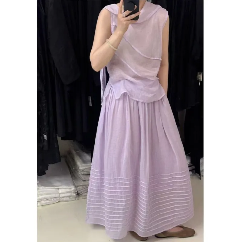 Johnature Vintage Pressed Pleated Skirts 2025 Summer New Casual Elastic Waist Loose Solid Color Women Ramie A-line Skirts
Johnature Vintage Pressed Pleated Skirts 2025 Summer New Casual Elastic Waist Loose Solid Color Women Ramie A-line Skirts