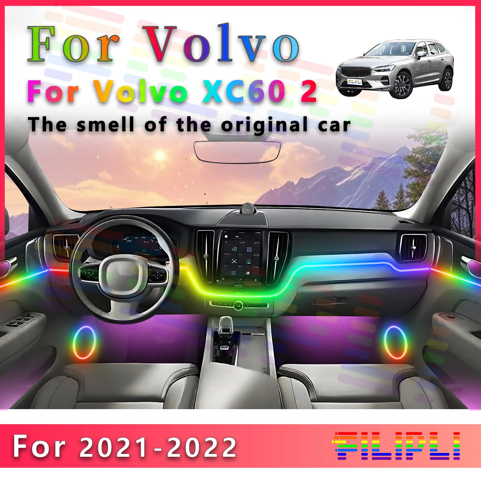 FILIPLI для Volvo XC60 2, декоративная светодиодная лента RGB Symphony с 64 цветами и разнообразными стилями освещения для улучшения вождения Sen
FILIPLI для Volvo XC60 2, декоративная светодиодная лента RGB Symphony с 64 цветами и разнообразными стилями освещения для улучшения вождения Sen