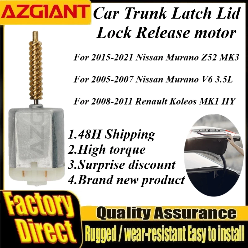For Nissan Murano Z52 MK3/Murano V6 3.5L Renault Koleos FC-280ST-20150 12V Car Trunk Lock Actuator Latch Release Door Lock Motor
For Nissan Murano Z52 MK3/Murano V6 3.5L Renault Koleos FC-280ST-20150 12V Car Trunk Lock Actuator Latch Release Door Lock Motor