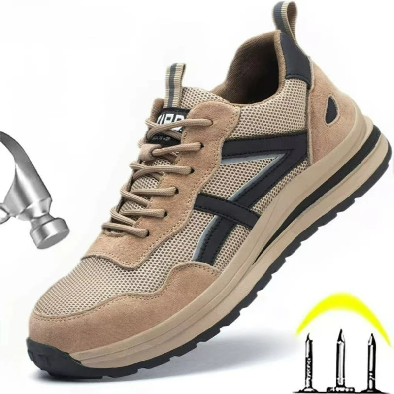 Men's Safety Shoes Steel Toe Work Boots Puncture-Proof Anti-smash Sneakers Indestructible Shoes Non-slip Breathable Men Boots
Men's Safety Shoes Steel Toe Work Boots Puncture-Proof Anti-smash Sneakers Indestructible Shoes Non-slip Breathable Men Boots