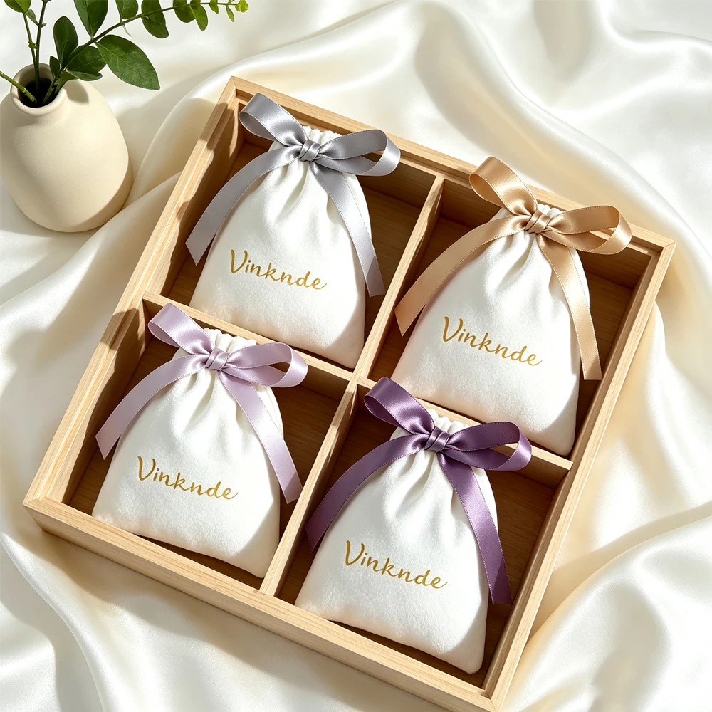 50Pcs Lovely Personalized Logo White Flannel Bag Suede Velvet Gift Jewelry Packaging Pouches Customized Print Earrings Pocket
50Pcs Lovely Personalized Logo White Flannel Bag Suede Velvet Gift Jewelry Packaging Pouches Customized Print Earrings Pocket