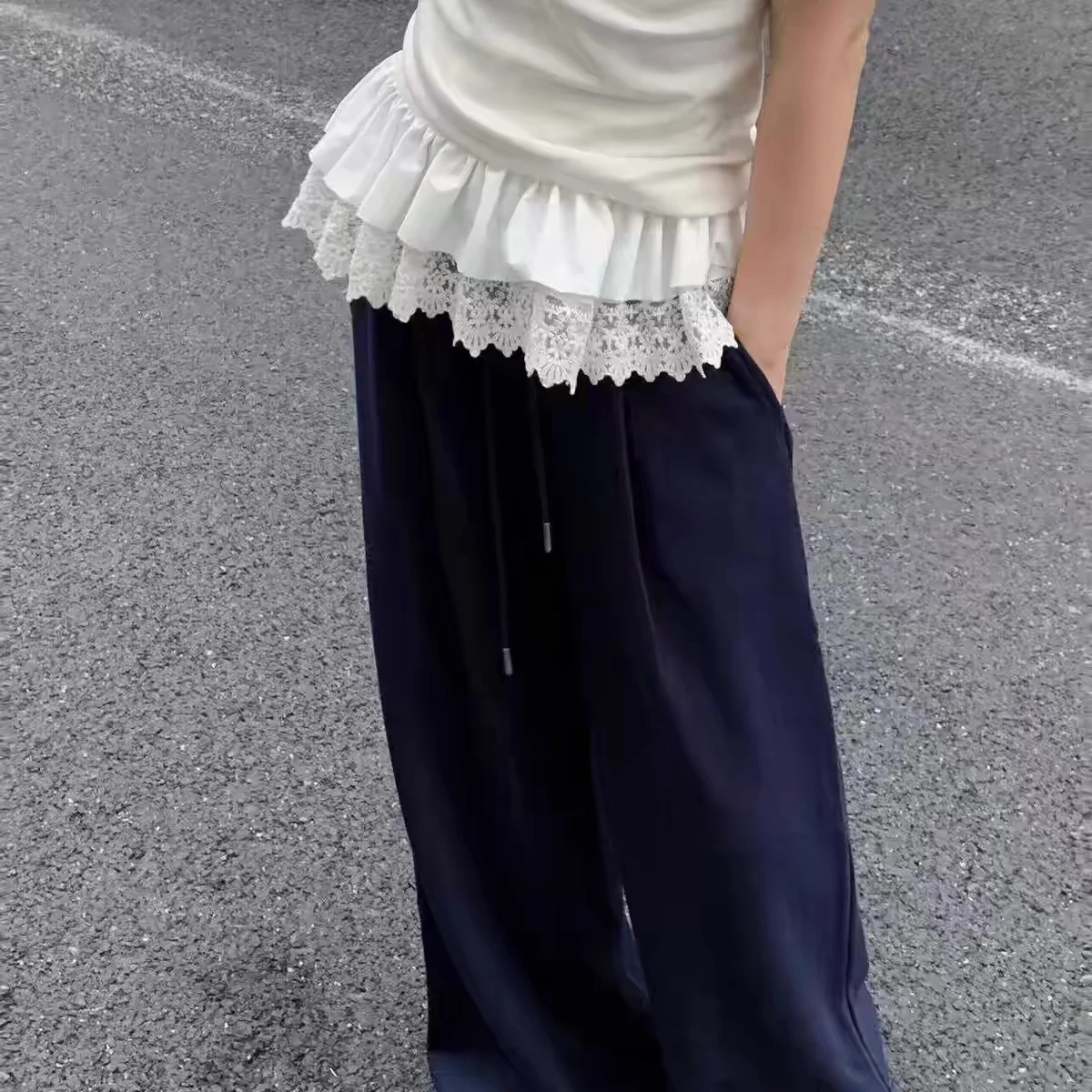 Korean Sle Lace Trimmed ort A-Line Skirt Women's Fro f-length Slimming Hip Covering Elastic Waist Cake Skirt
Korean Sle Lace Trimmed ort A-Line Skirt Women's Fro f-length Slimming Hip Covering Elastic Waist Cake Skirt