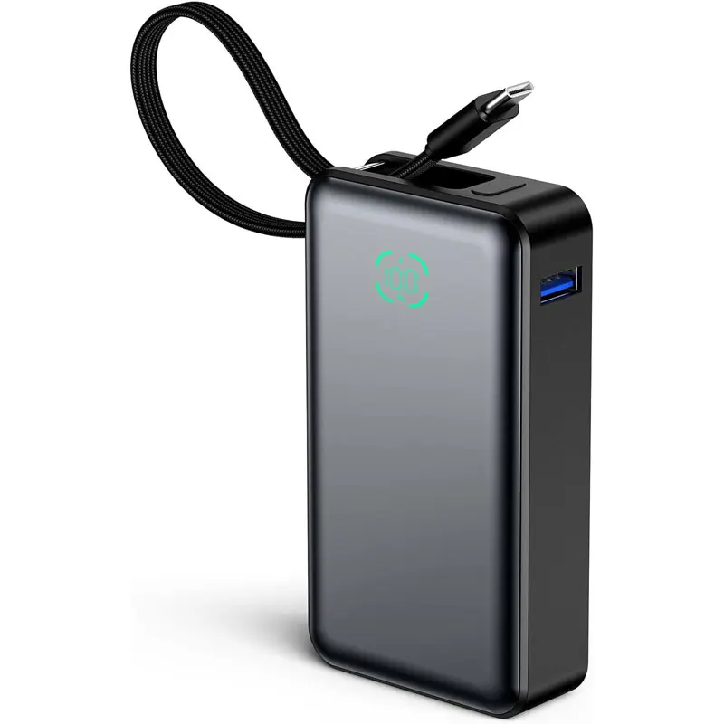 10000mAh Portable Charger Power Bank PD30W Fast Charging Built-in USB-C Cable Travel Phone Charger for iPhone 17 16 15 Samsung
10000mAh Portable Charger Power Bank PD30W Fast Charging Built-in USB-C Cable Travel Phone Charger for iPhone 17 16 15 Samsung