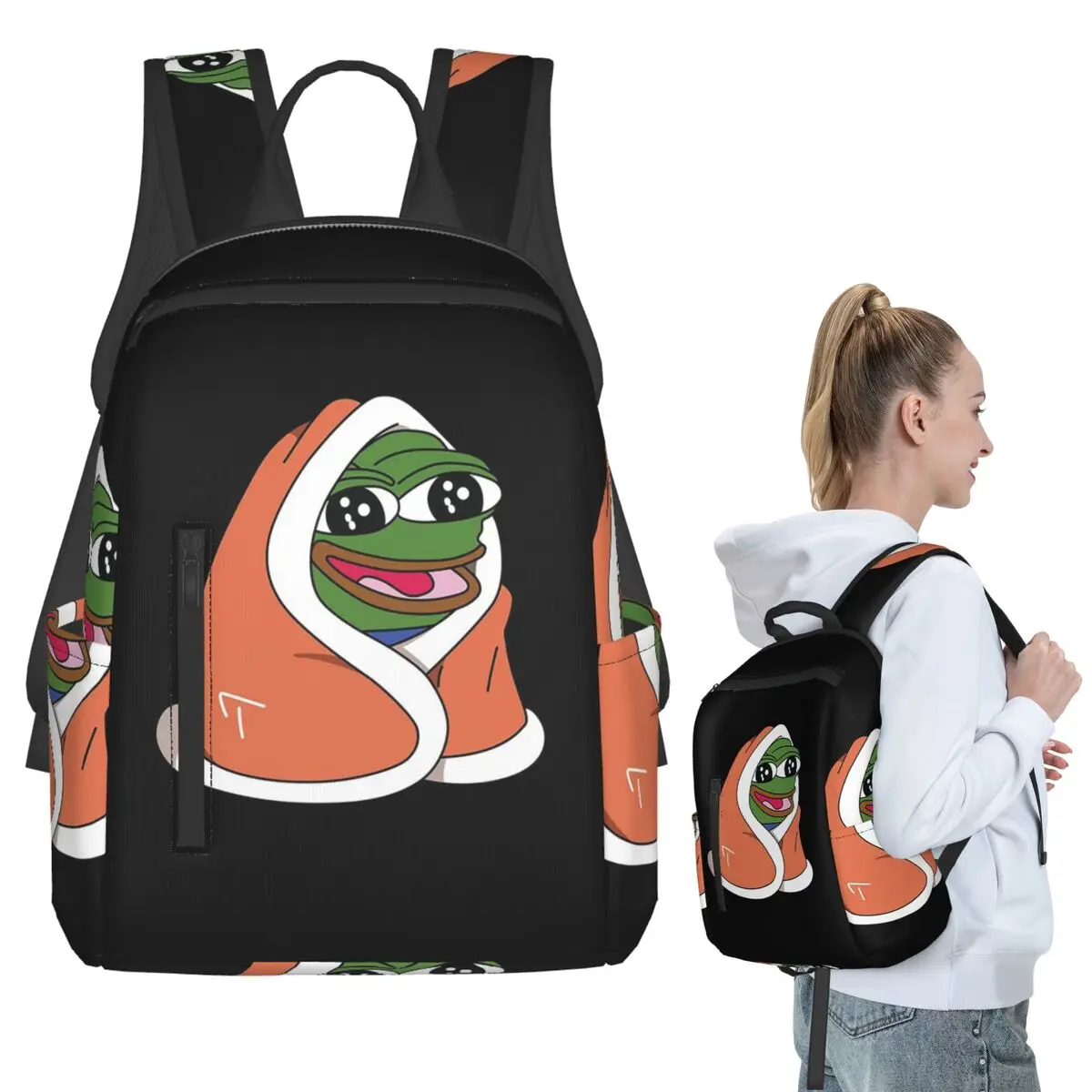 Pepe The Frog Peepo Emote Backpack Student BookBag Children School Bag Computer Shoulder Bags Men Women
Pepe The Frog Peepo Emote Backpack Student BookBag Children School Bag Computer Shoulder Bags Men Women