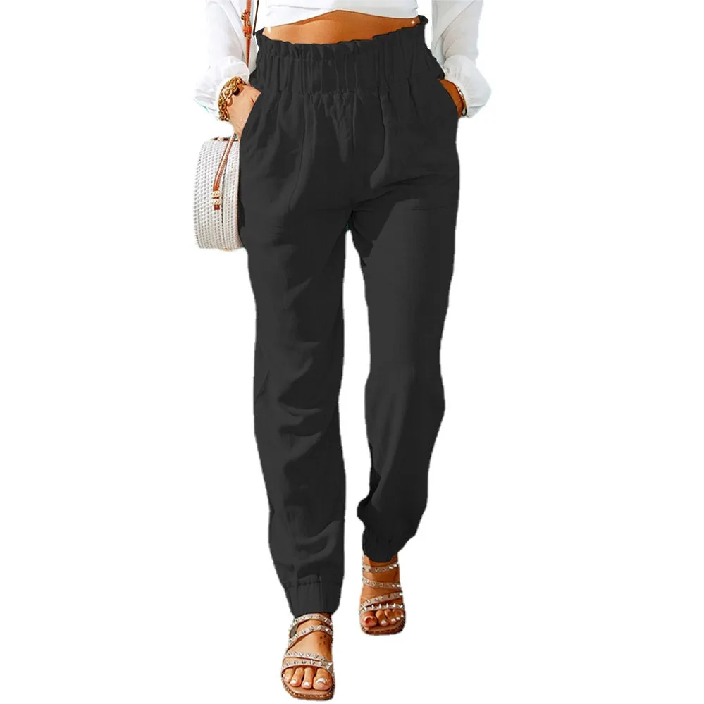 Summer new pleated elastic waistband with high waist and loose fit suitable for casual pleated pants
Summer new pleated elastic waistband with high waist and loose fit suitable for casual pleated pants
