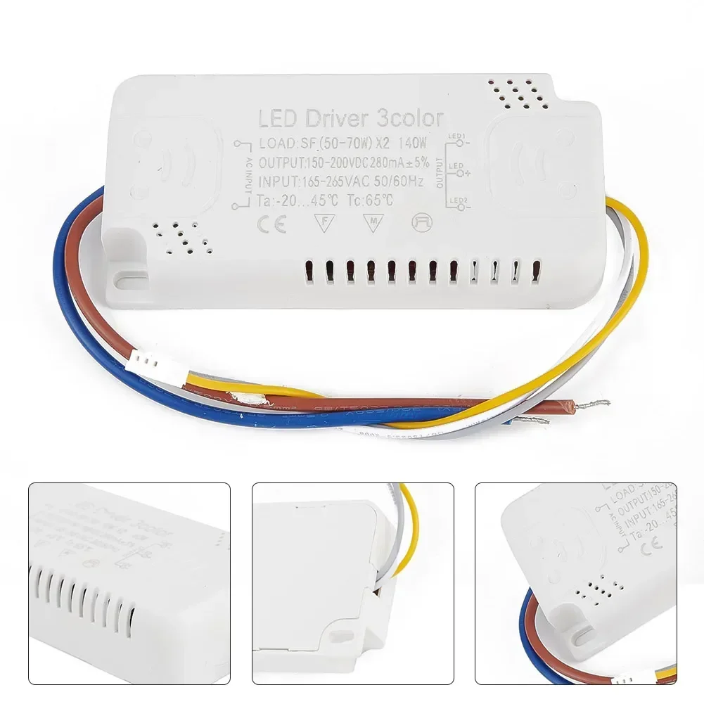LED Driver 3 Color Adapter For LED Lighting Non-Isolating Transformer Replacement 8-24W 20-40W 30-50W 40-60W 50-70W 260-280mA
LED Driver 3 Color Adapter For LED Lighting Non-Isolating Transformer Replacement 8-24W 20-40W 30-50W 40-60W 50-70W 260-280mA