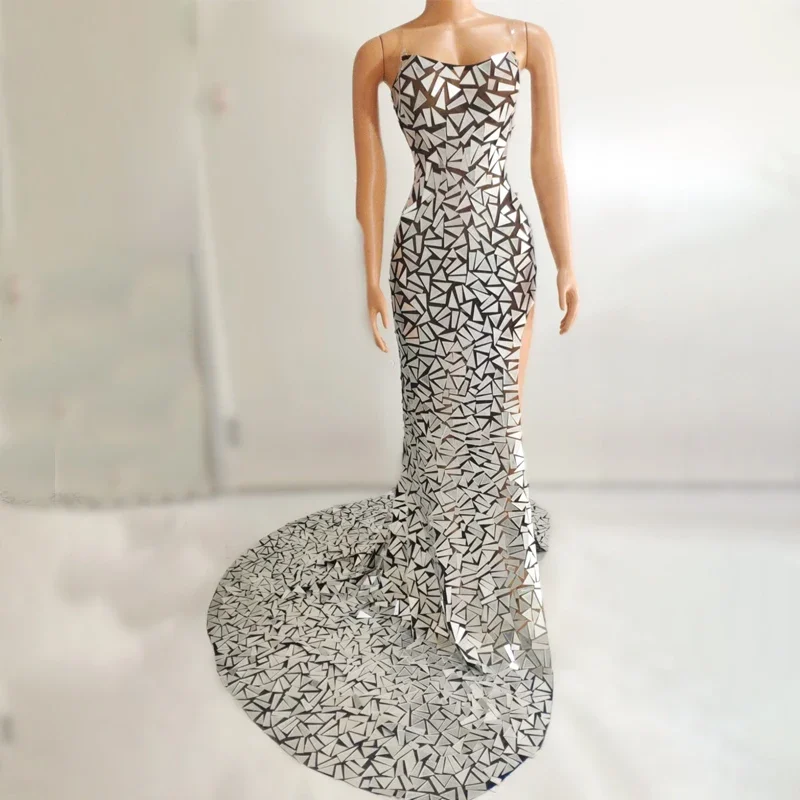 Узкое платье с разрезом и блестками и зеркалами, вечерние тренировочные платья, женские костюмы для празднования дня рождения, наряд для подиума, XS5743
Узкое платье с разрезом и блестками и зеркалами, вечерние тренировочные платья, женские костюмы для празднования дня рождения, наряд для подиума, XS5743