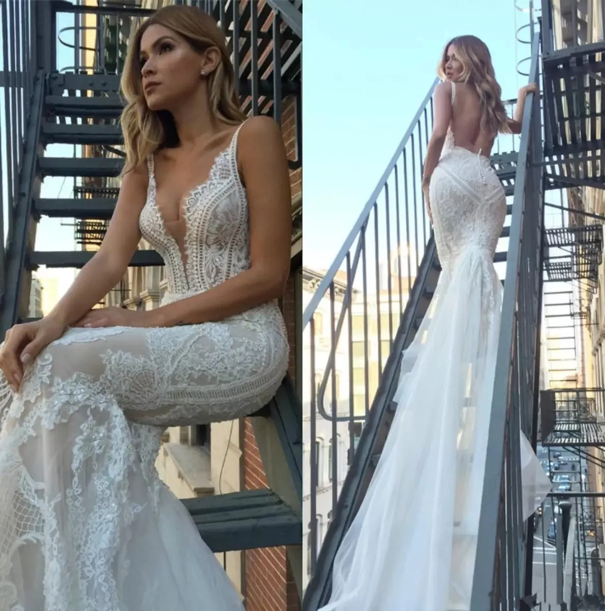 Mermaid Wedding Dress 2022 Sexy Deep V-Neck Backless Vestidos De Novia Lace Bridal Gowns For Beach Wedding
Mermaid Wedding Dress 2022 Sexy Deep V-Neck Backless Vestidos De Novia Lace Bridal Gowns For Beach Wedding