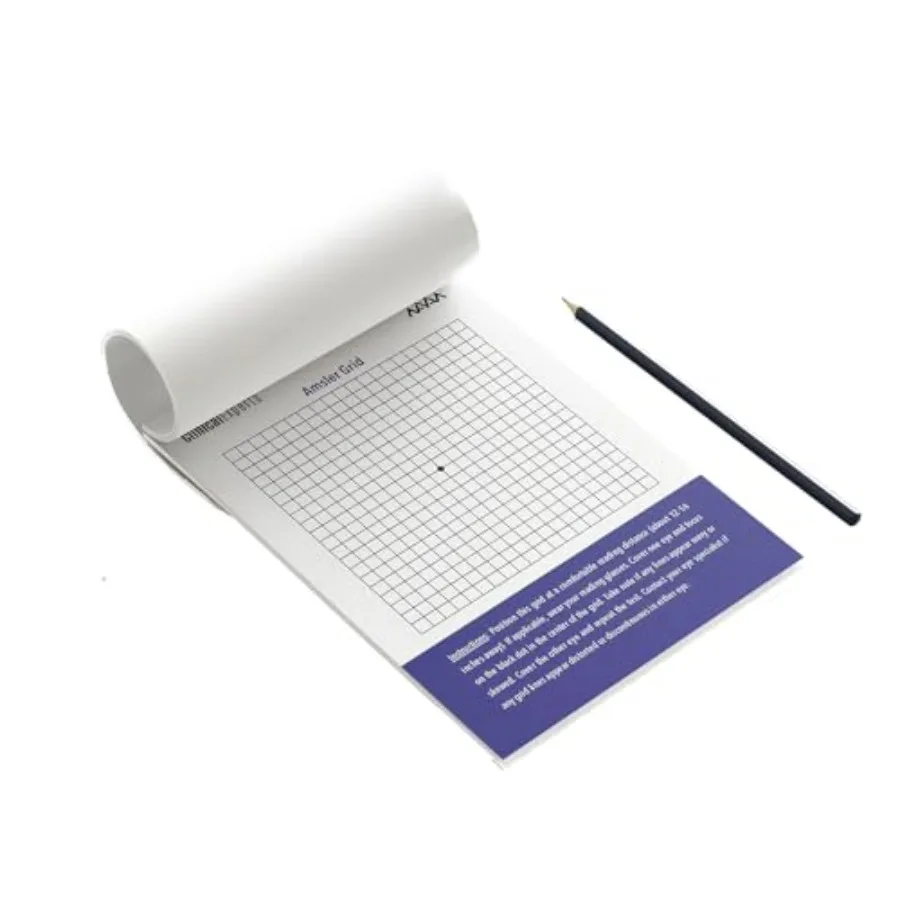 Amsler Eye Grid Note Pad - Daily Vision Screening Tool for Macular Degeneration and Glaucoma Patients by Clinical Experts - 50
Amsler Eye Grid Note Pad - Daily Vision Screening Tool for Macular Degeneration and Glaucoma Patients by Clinical Experts - 50