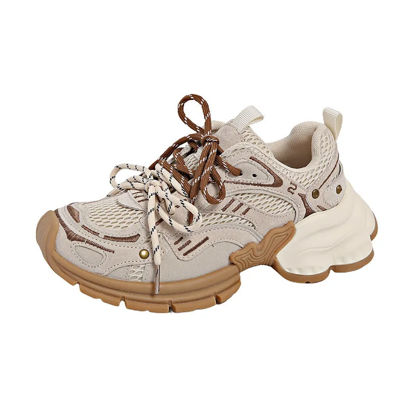Women's Shoes Autumn New Thick Bottom Korean Edition Casual Color Blocked Sports Shoes Lace Up Mesh Breathable Women's Shoes
Women's Shoes Autumn New Thick Bottom Korean Edition Casual Color Blocked Sports Shoes Lace Up Mesh Breathable Women's Shoes