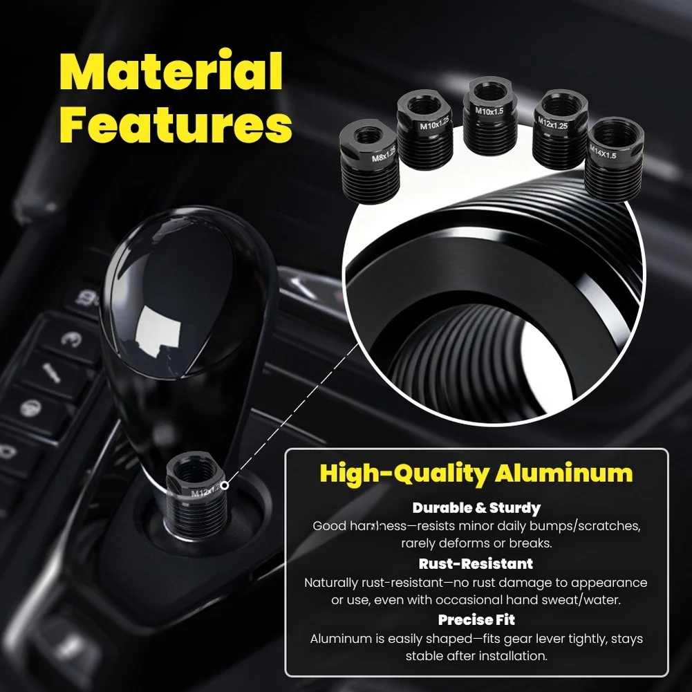 Car Gear Shift Knob Aluminum Alloy Car Adapter Thread Connector Gear Shift Throttle Connector M18X1.5 Interior Accessories
Car Gear Shift Knob Aluminum Alloy Car Adapter Thread Connector Gear Shift Throttle Connector M18X1.5 Interior Accessories
