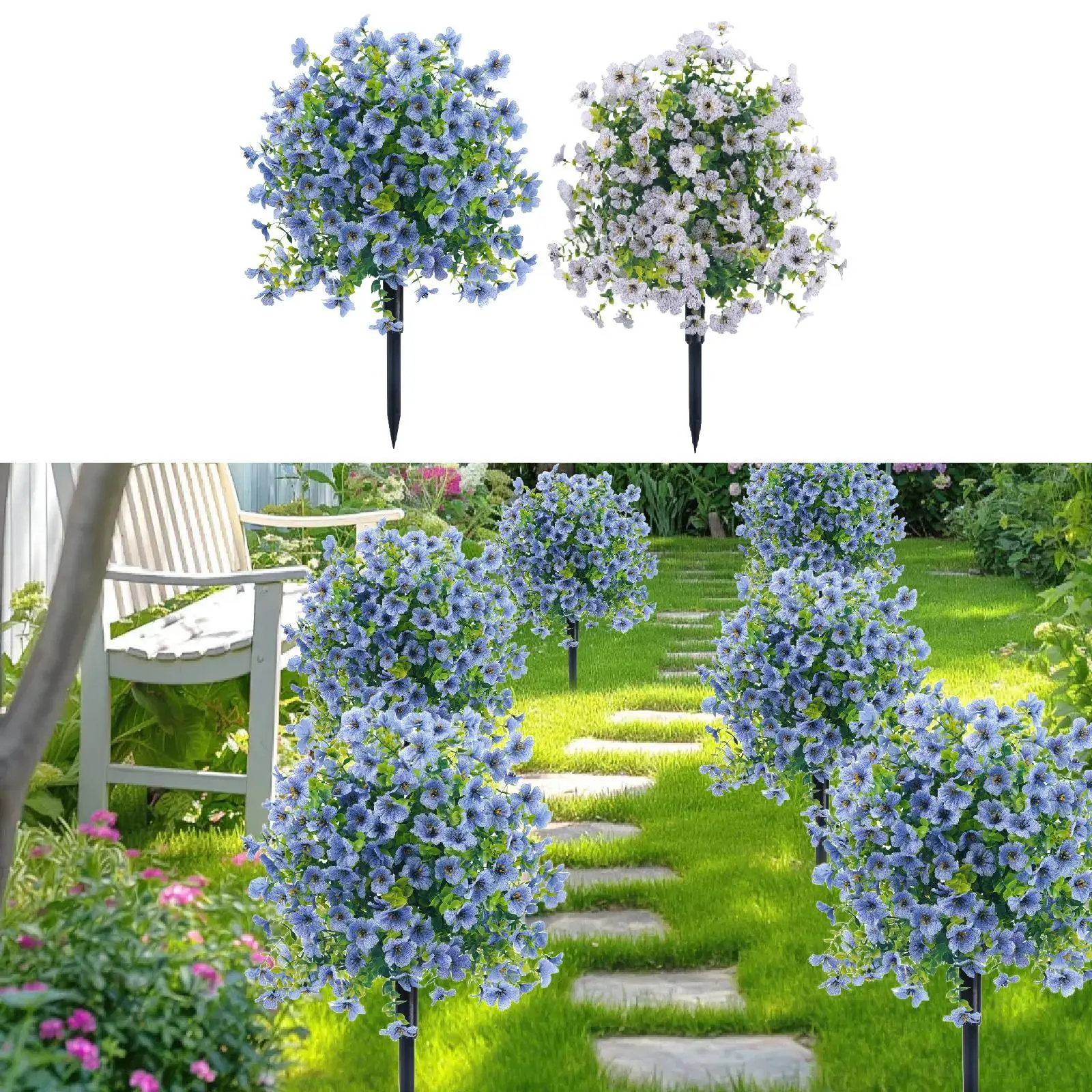 Artificial Violet Flowers Ball Bush Garden Yard Outdoor Fake Plants Faux Greenery Shrub for Farmhouse Patio Outside Lawn Porch
Artificial Violet Flowers Ball Bush Garden Yard Outdoor Fake Plants Faux Greenery Shrub for Farmhouse Patio Outside Lawn Porch