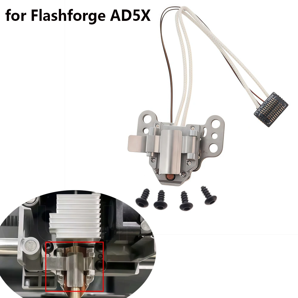 For AD5X Hot End Heating Component for Flashforge AD5X 3D Printer Accessories Heat-Insulating Clip Nozzle Heating Assembly Kit
For AD5X Hot End Heating Component for Flashforge AD5X 3D Printer Accessories Heat-Insulating Clip Nozzle Heating Assembly Kit