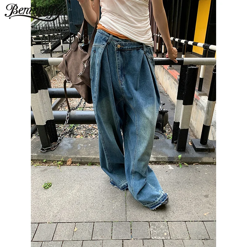 Benuynffy Asymmetrical Waist Loose Wide Leg Jeans Women 2026 Summer New Streetwear Y2k Vintage Ladies Washed Denim Trousers
Benuynffy Asymmetrical Waist Loose Wide Leg Jeans Women 2026 Summer New Streetwear Y2k Vintage Ladies Washed Denim Trousers