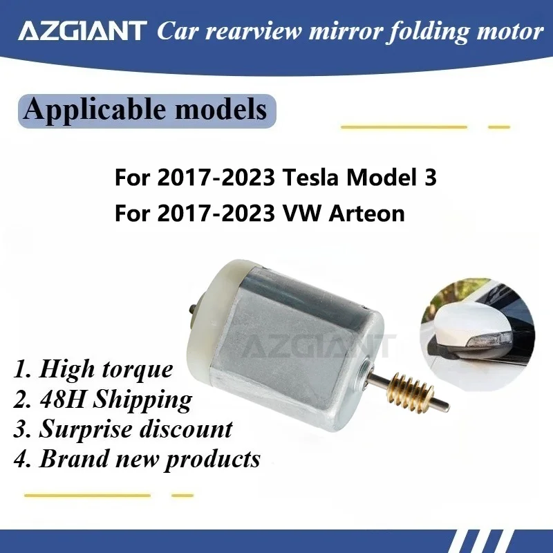 For 2017-2023 Tesla Model 3 / 2017-2023 VW Arteon Car rearview Mirror Fold motor FC-286SB-13118 Professional car parts F/L
For 2017-2023 Tesla Model 3 / 2017-2023 VW Arteon Car rearview Mirror Fold motor FC-286SB-13118 Professional car parts F/L