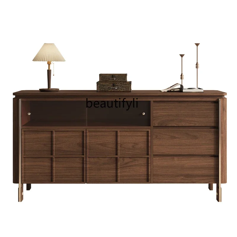 T Solid wood dining side antique walnut locker living room wine cabinet entry partition entrance cabinet
T Solid wood dining side antique walnut locker living room wine cabinet entry partition entrance cabinet