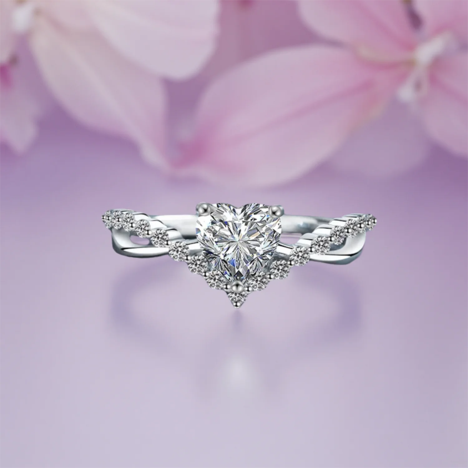 1-каратное кольцо с бриллиантом в форме сердца для женщин, кольцо из стерлингового серебра с акцентом, кольцо с муассанитом в форме сердца
1-каратное кольцо с бриллиантом в форме сердца для женщин, кольцо из стерлингового серебра с акцентом, кольцо с муассанитом в форме сердца