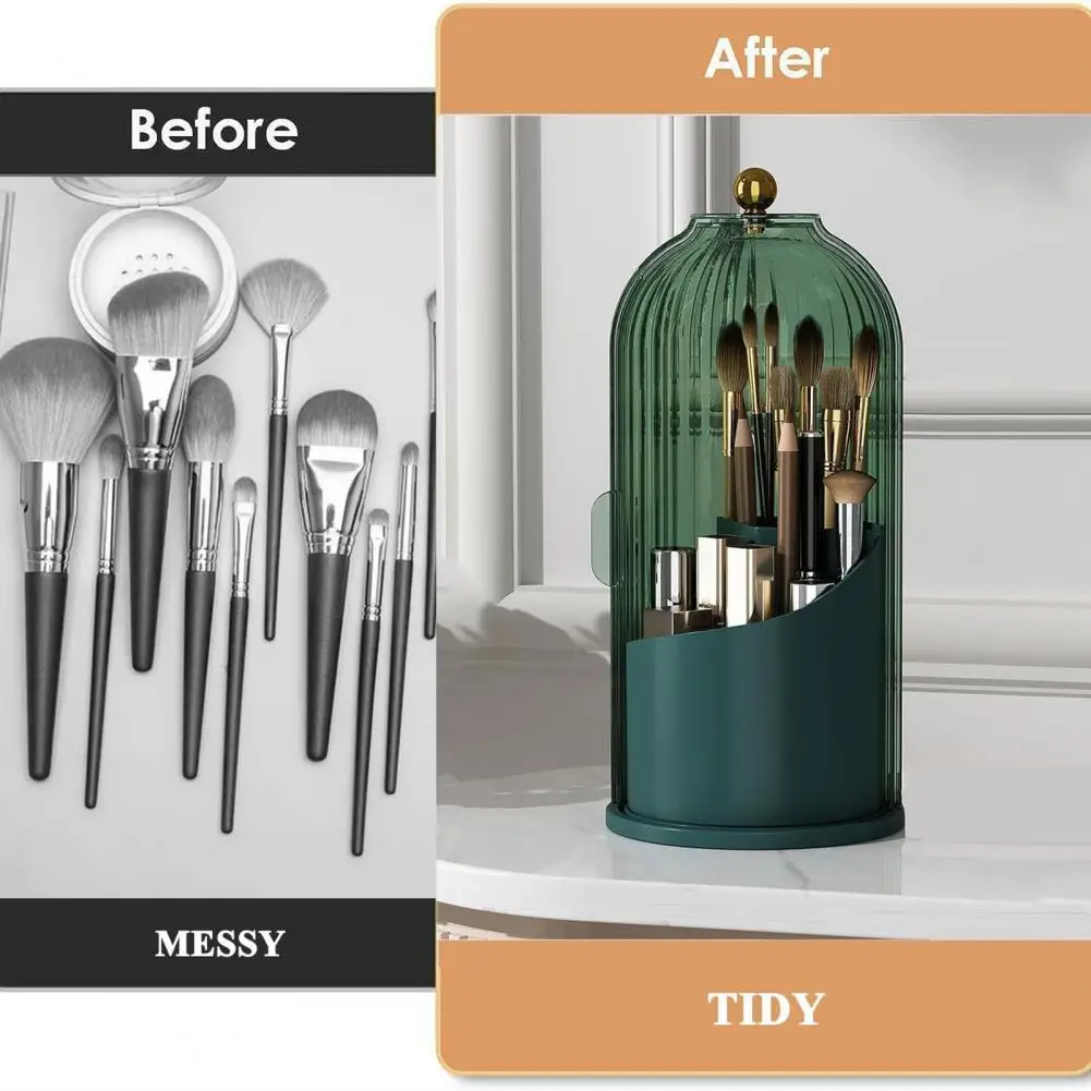 Acrylic Brush Holder 360-degree Rotatable Makeup Brush Holder Organizer with Lid for Countertop Capacity Storage Box Dustproof
Acrylic Brush Holder 360-degree Rotatable Makeup Brush Holder Organizer with Lid for Countertop Capacity Storage Box Dustproof