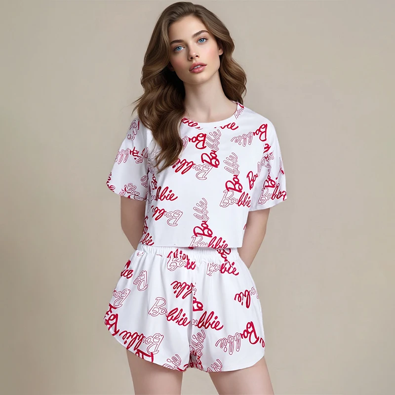 2Pcs Women s Pajama Set Short Sleeved Round Neck Top Small Split Shorts Lounge Sleepwear Set Fashion Printed Female Loungewear
2Pcs Women s Pajama Set Short Sleeved Round Neck Top Small Split Shorts Lounge Sleepwear Set Fashion Printed Female Loungewear