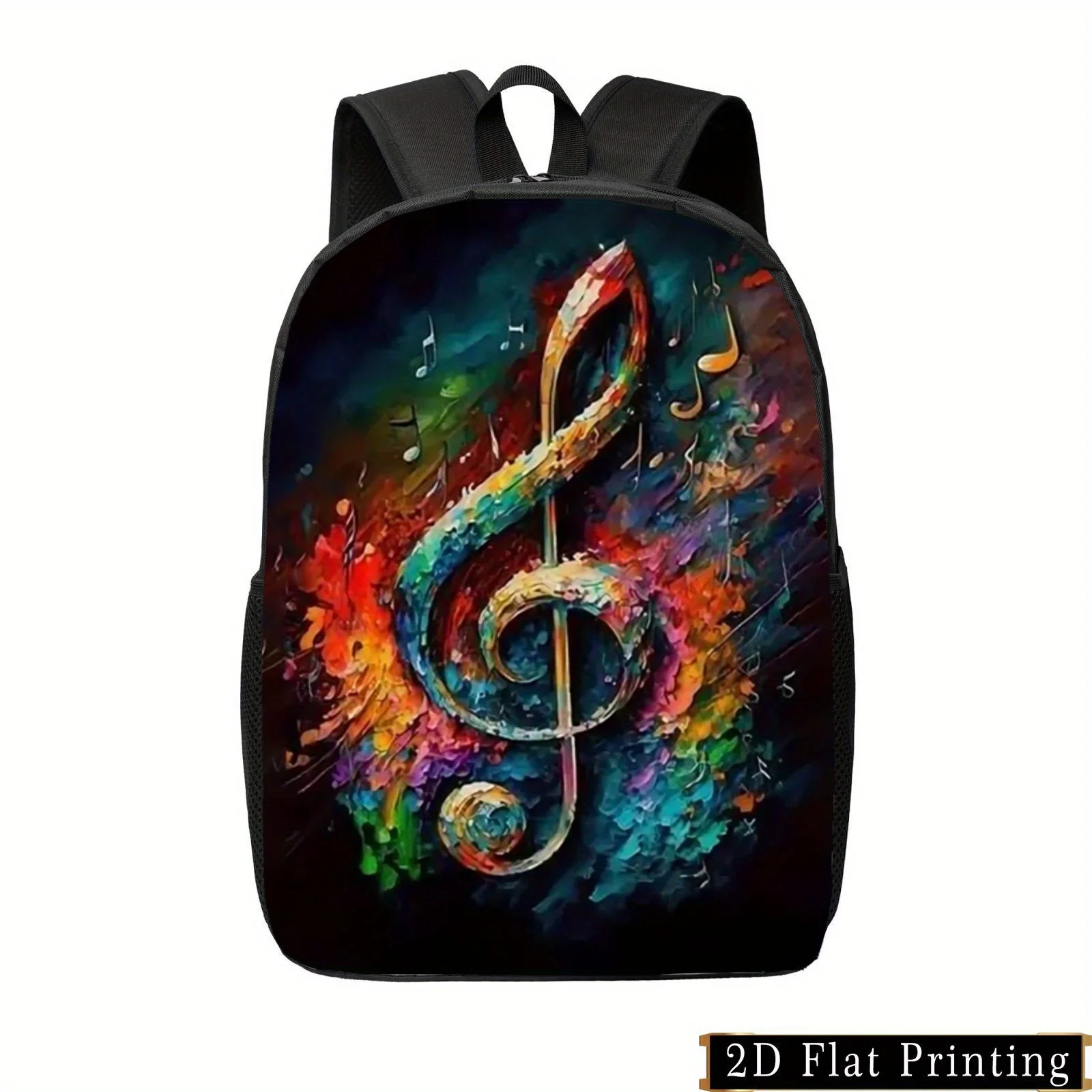 Fashionable backpack for both men and women, with colorful note prints, lightweight and large capacity
Fashionable backpack for both men and women, with colorful note prints, lightweight and large capacity