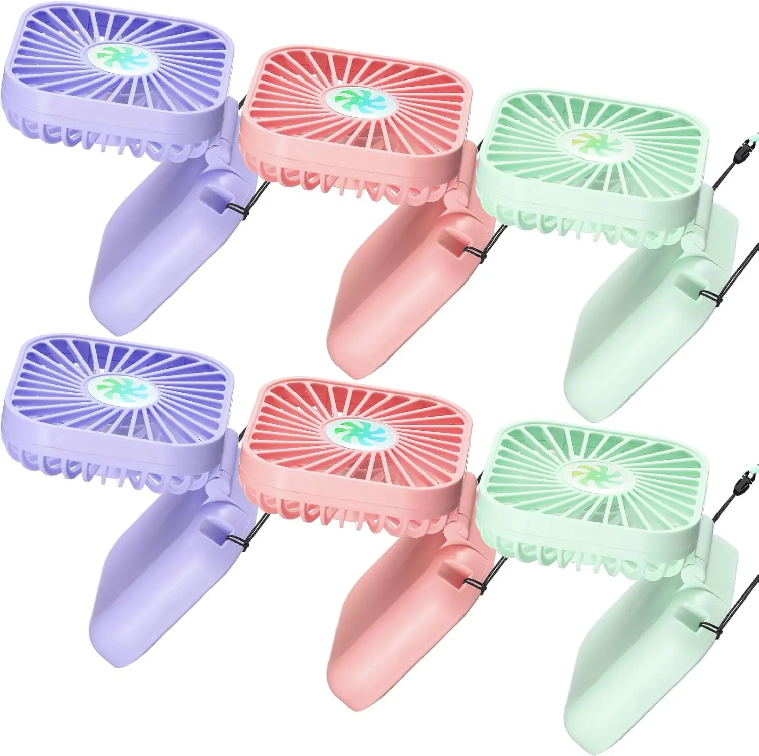 6 Pcs Mini Handheld Fan Portable Neck Fan Foldable USB Rechargeable for Travel Summer Outdoor 3 Speed Vivid Color
6 Pcs Mini Handheld Fan Portable Neck Fan Foldable USB Rechargeable for Travel Summer Outdoor 3 Speed Vivid Color
