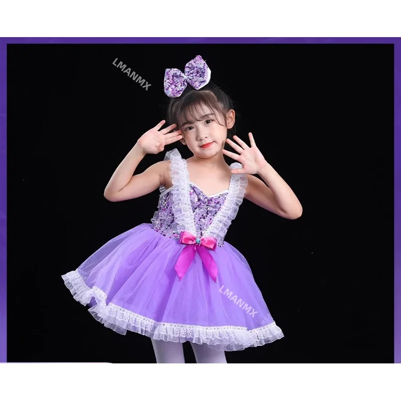 Fluffy Chiffon Dress for Children on New Year's Day, Purple Performance Costume, New Sequin Princess Dress for Girls' Kindergart
Fluffy Chiffon Dress for Children on New Year's Day, Purple Performance Costume, New Sequin Princess Dress for Girls' Kindergart