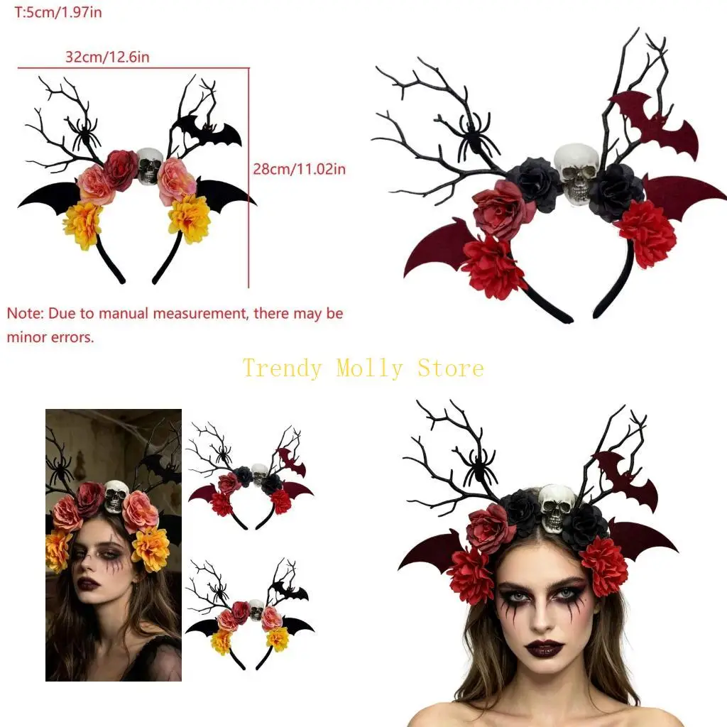 N5KB Realistic Branch And Floral Hair Accessory Headband For Halloween And Themed
N5KB Realistic Branch And Floral Hair Accessory Headband For Halloween And Themed