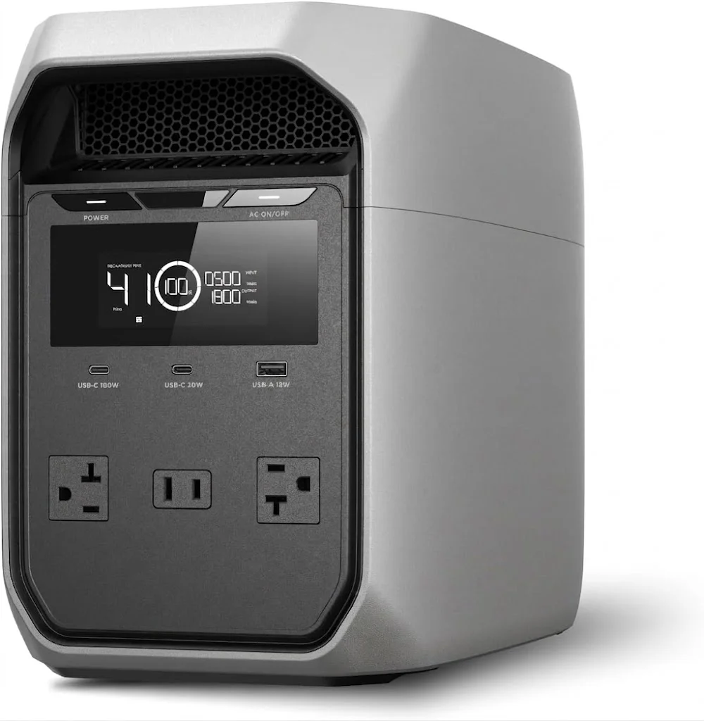 Portable Power Station Delta 3 Classic, 1024Wh LiFePO4 Battery, 1800W AC/100W USB-C Output, 1 Hr Fast Charge ,Solar Generator
Portable Power Station Delta 3 Classic, 1024Wh LiFePO4 Battery, 1800W AC/100W USB-C Output, 1 Hr Fast Charge ,Solar Generator