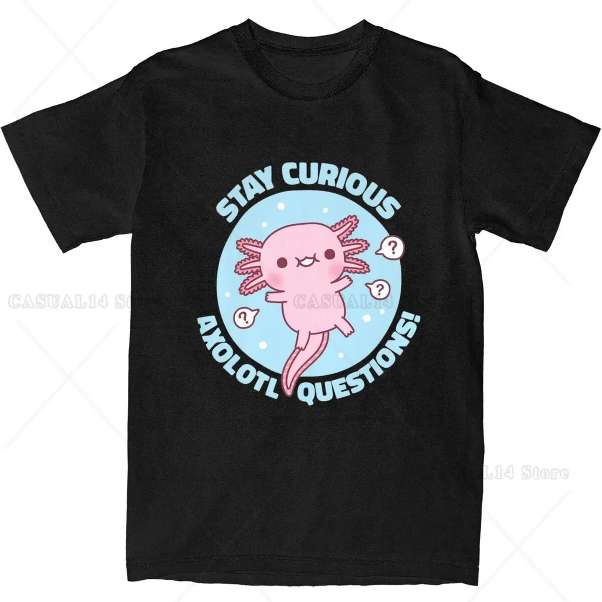 Awesome Funny Stay Curious Axolotl Questions T-Shirts Men Women Cotton Kawaii Axolotls Tees Shirt Graphic Printed Clothes
Awesome Funny Stay Curious Axolotl Questions T-Shirts Men Women Cotton Kawaii Axolotls Tees Shirt Graphic Printed Clothes