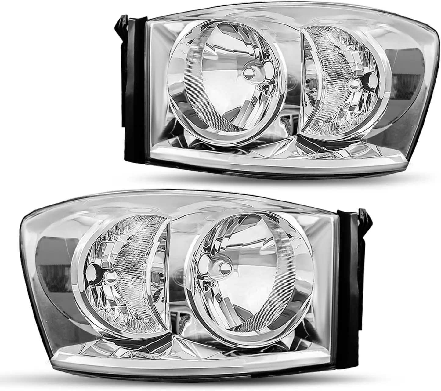 Фара в сборе подходит для Dodge Ram 1500/2006-2009 годов 2006-2008 годов Dodge Ram 2500 3500, хромированный корпус пикапа и прозрачный отражатель
Фара в сборе подходит для Dodge Ram 1500/2006-2009 годов 2006-2008 годов Dodge Ram 2500 3500, хромированный корпус пикапа и прозрачный отражатель