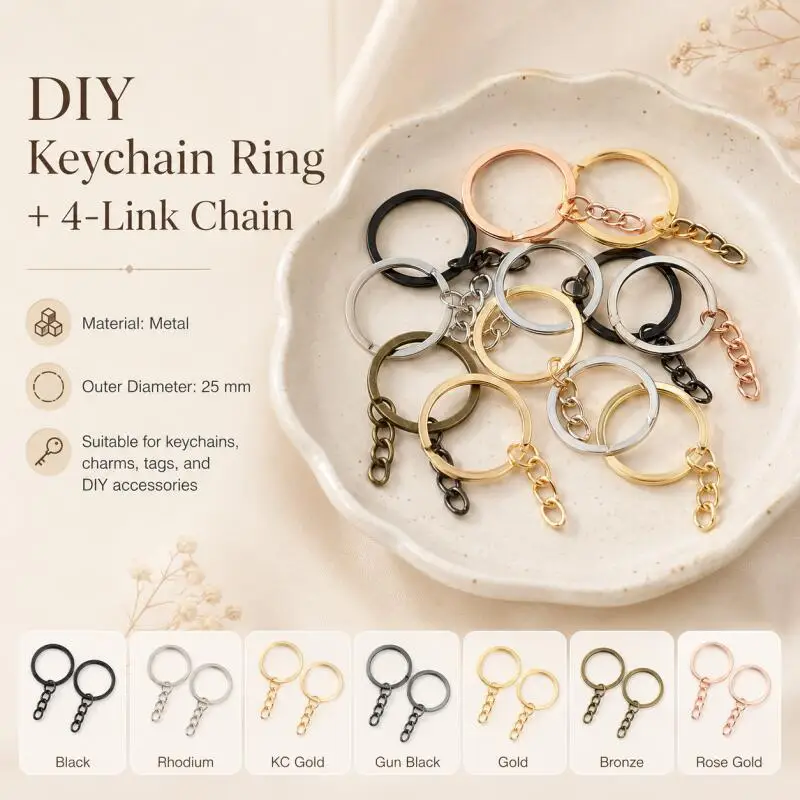 20pcs/pack Keychain Pendant 25mm Round Open Electroplated 7 Colors Metal Key Rings for DIY Crafts
20pcs/pack Keychain Pendant 25mm Round Open Electroplated 7 Colors Metal Key Rings for DIY Crafts